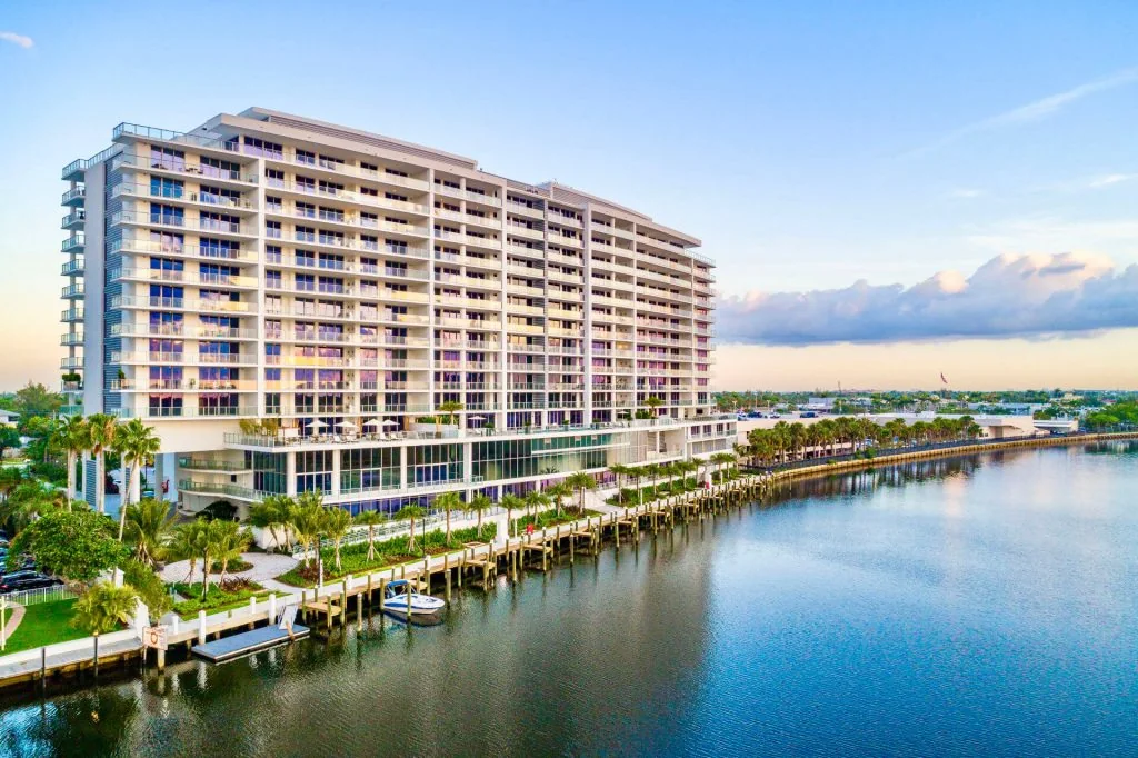 Riva Fort Lauderdale waterfront condominium pool setting